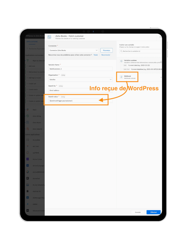 sukellos configuration zoho flow
