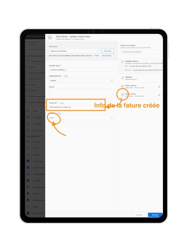 sukellos configuration zoho flow