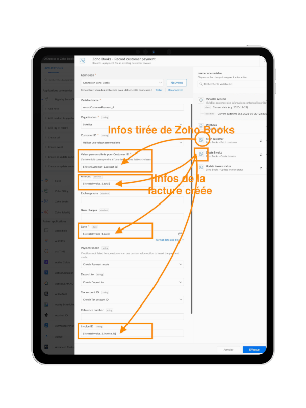 sukellos configuration zoho flow
